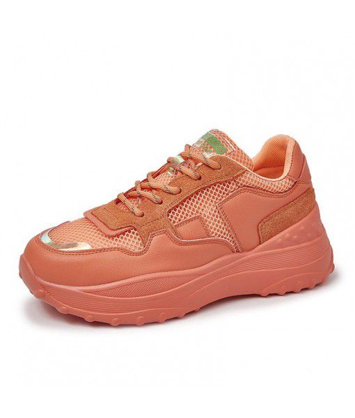 2020 new tennis red father shoes women summer ins fashion summer breathable mesh super fire leather leisure sports shoes women