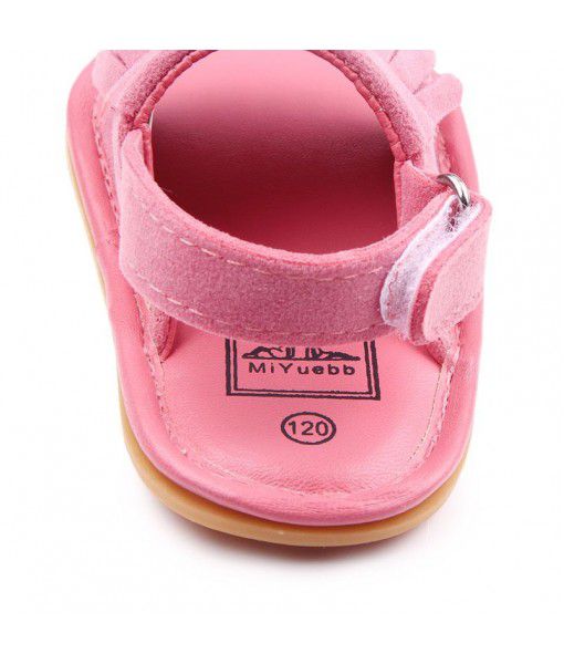 Baby shoes wholesale summer new frosted tassel sandals baby toddlers rubber soled sandals lj0532