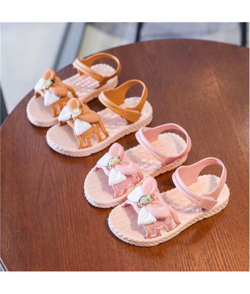 Postal girls' sandals 2021 summer little girls' princess shoes open toe beach shoes non slip soft soled children's shoes