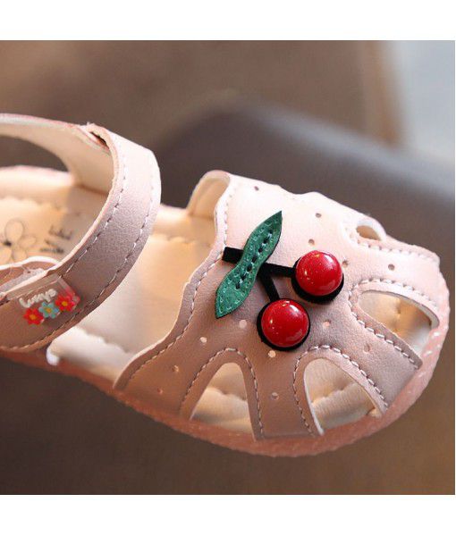 A pair of girls' Baotou sandals, new summer girls' princess shoes, little girls' walking shoes, lovely baby shoes