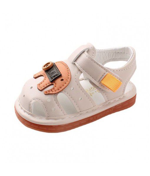 2021 summer with whistle baby shoes soft sole Baotou baby sandals ox tendon sole 2660