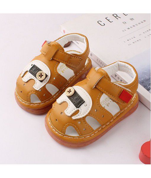 2021 summer with whistle baby shoes soft sole Baotou baby sandals ox tendon sole 2660