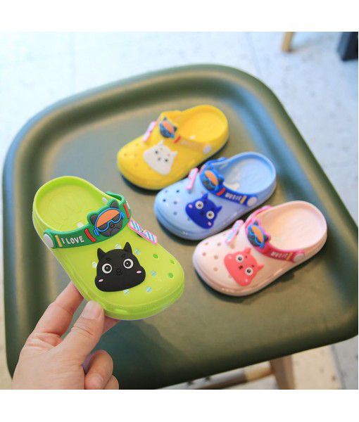 Spring and summer children's new cave shoes indoor cartoon cute sandals outdoor boys and girls Baotou sandals