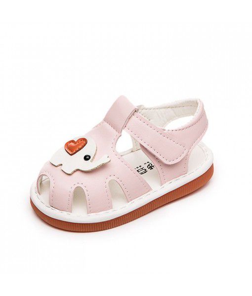 Baby sandals 0-1-2 years old toddler shoes men's and women's shoes one year old Baotou soft sole summer foreign trade