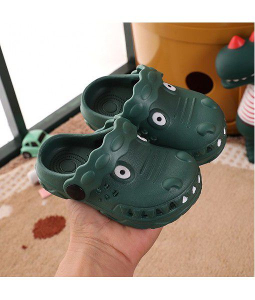 Children's slippers baby hole shoes new anti slip soft sole EVA male and female children wear Baotou indoor cool slippers