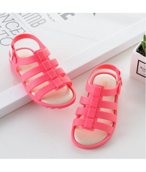 2021 new children's sandals miniminiii jelly children's shoes Roman shoes girls' summer princess shoes aged 2-5