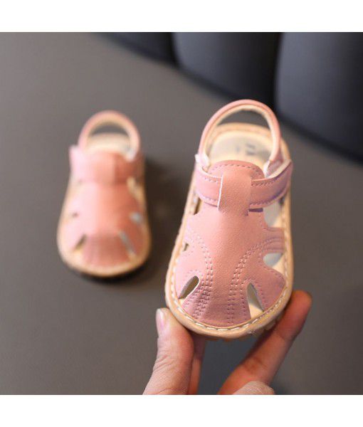 Baby sandals 2021 summer soft soled Baotou shoes for children 10 months infant toddler shoes for boys wholesale