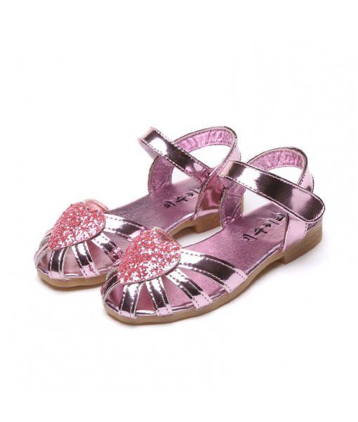 2017 summer new girls' Princess sandals Korean children's beach shoes love fashion baby shoes Taobao pop