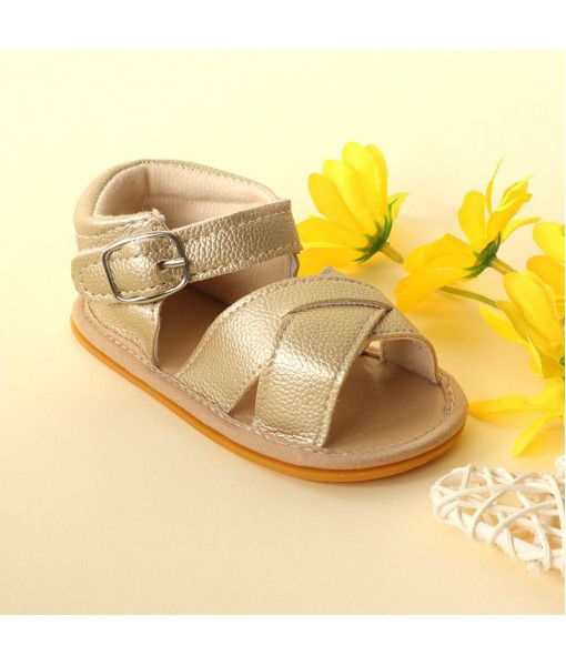 Cross border hot summer baby sandals breathable soft rubber soled walking shoes baby shoes baby shoes directly supplied by manufacturers