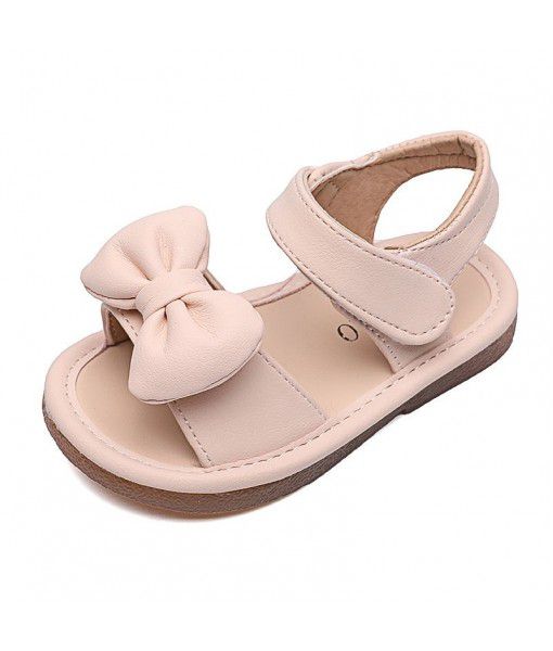 Girls' fashion sandals 2021 summer new children's soft bottom beach shoes Rhinestone little girls' foreign style baby shoes