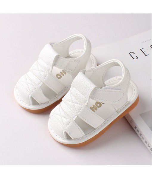Summer tendons soft soled girls' shoes baby boys' toddler sandals 1-2 years old soft soled baby shoes 2284