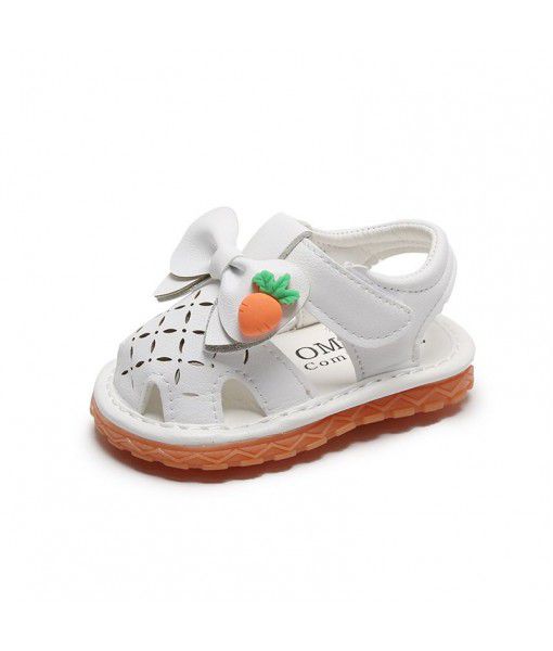 A Korean sandal with soft sole and anti slip in 2021 summer, Baotou girl's baby sandal is called Baobao shoes