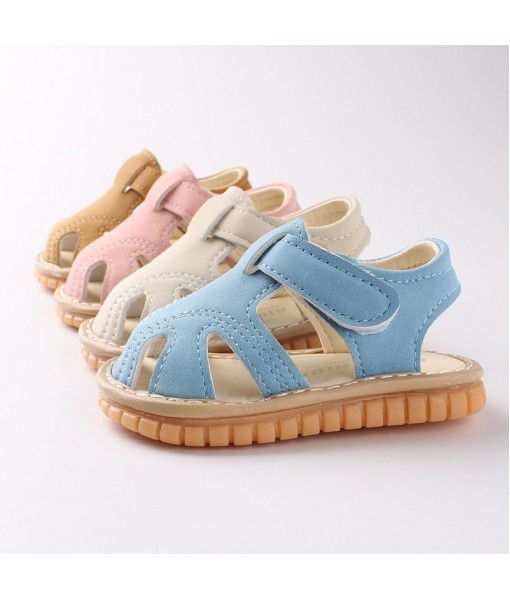 Baby sandals summer children's shoes baby shoes toddler shoes soft soles anti slip 0-2 year old male and female infants 2262