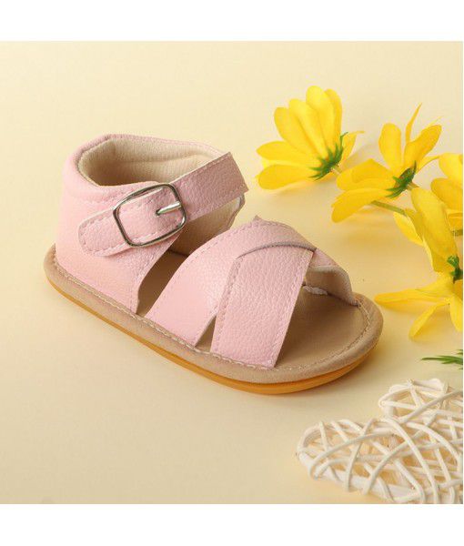Cross border hot summer baby sandals breathable soft rubber soled walking shoes baby shoes baby shoes directly supplied by manufacturers