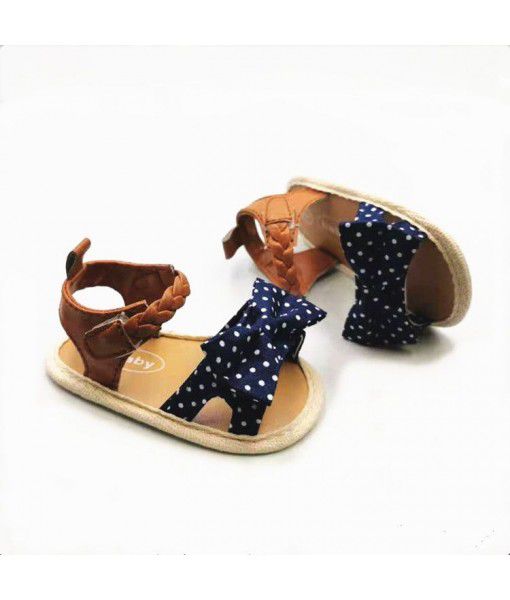 Hansheng summer baby sandals 0-1 year old non slip baby princess shoes indoor front step shoes babyshoes